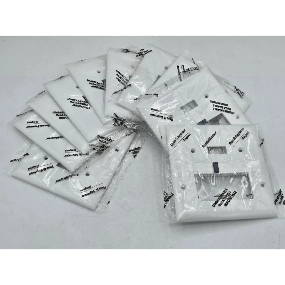 15 - Pass & Seymour TP126WCC12 White‎ 1-Toggle & 1 Decorator Opening Nylon Wall
